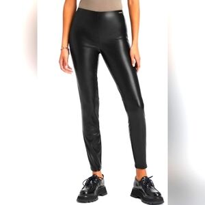 Fabletics VEGAN LEATHER PULL ON LEGGING Size S